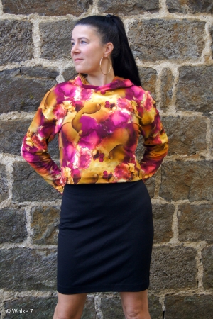 Sommersweat- French Terry - Volzel - pink - ocker